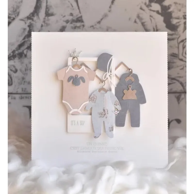 

Piggy Craft metal cutting dies cut die mold Various baby clothes Scrapbook paper craft knife mould blade punch stencils dies