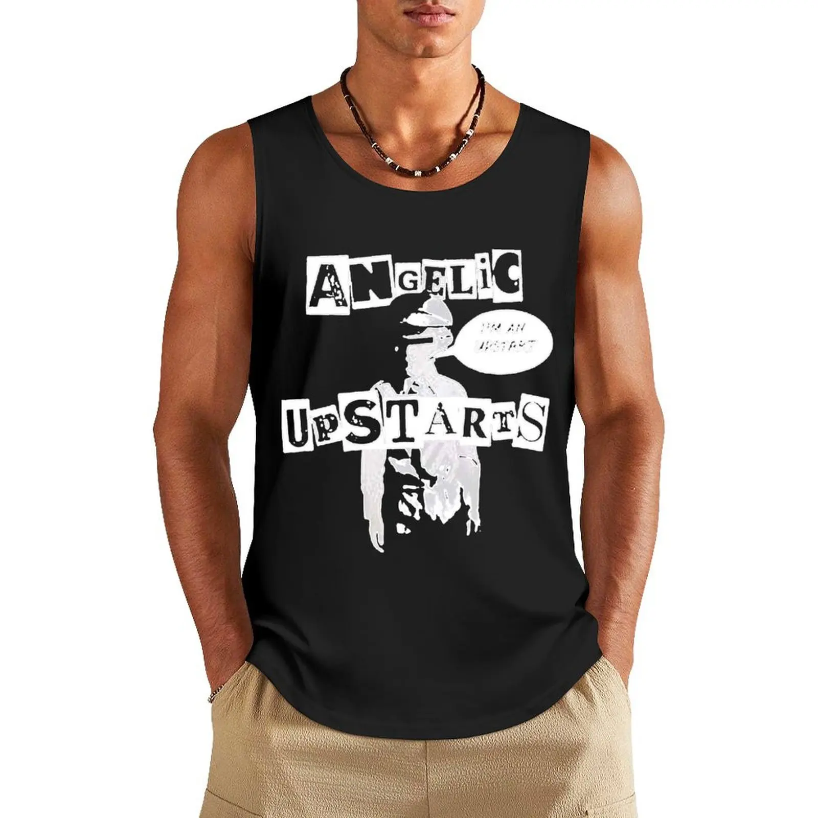 

Angelic Upstarts Tank Top t-shirts for Men's gym Gym man sleeveless man shirts t shirt gym