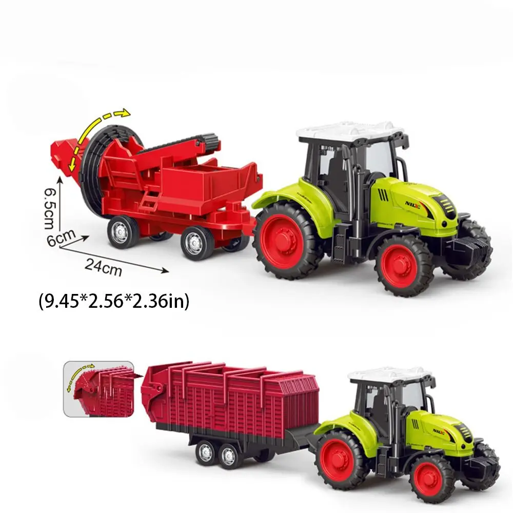 Children Inertia Agricultural Engineering Vehicle Toys Farm Bunk Car Rice Truck Construction Gift For Boys Birthday