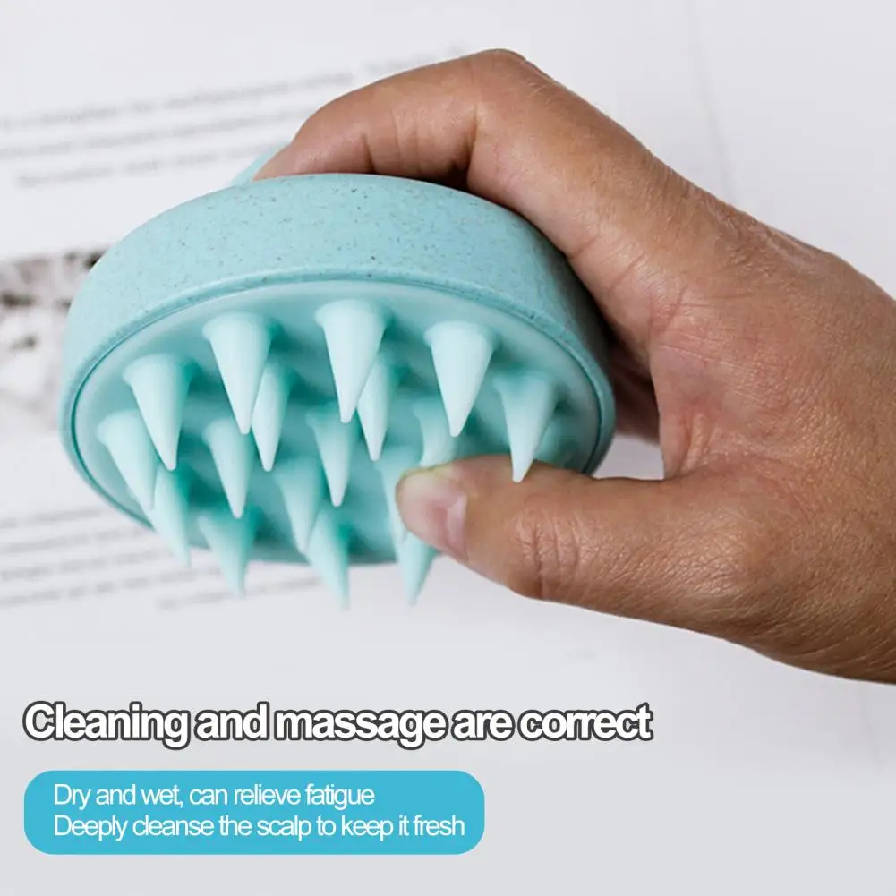 

2Pcs 8cm Scalp Massager Shampoo Brush Exfoliator For Dandruff Silicone Hair Scrubber Wet & Dry Hair Detangler Shower Comb Brush