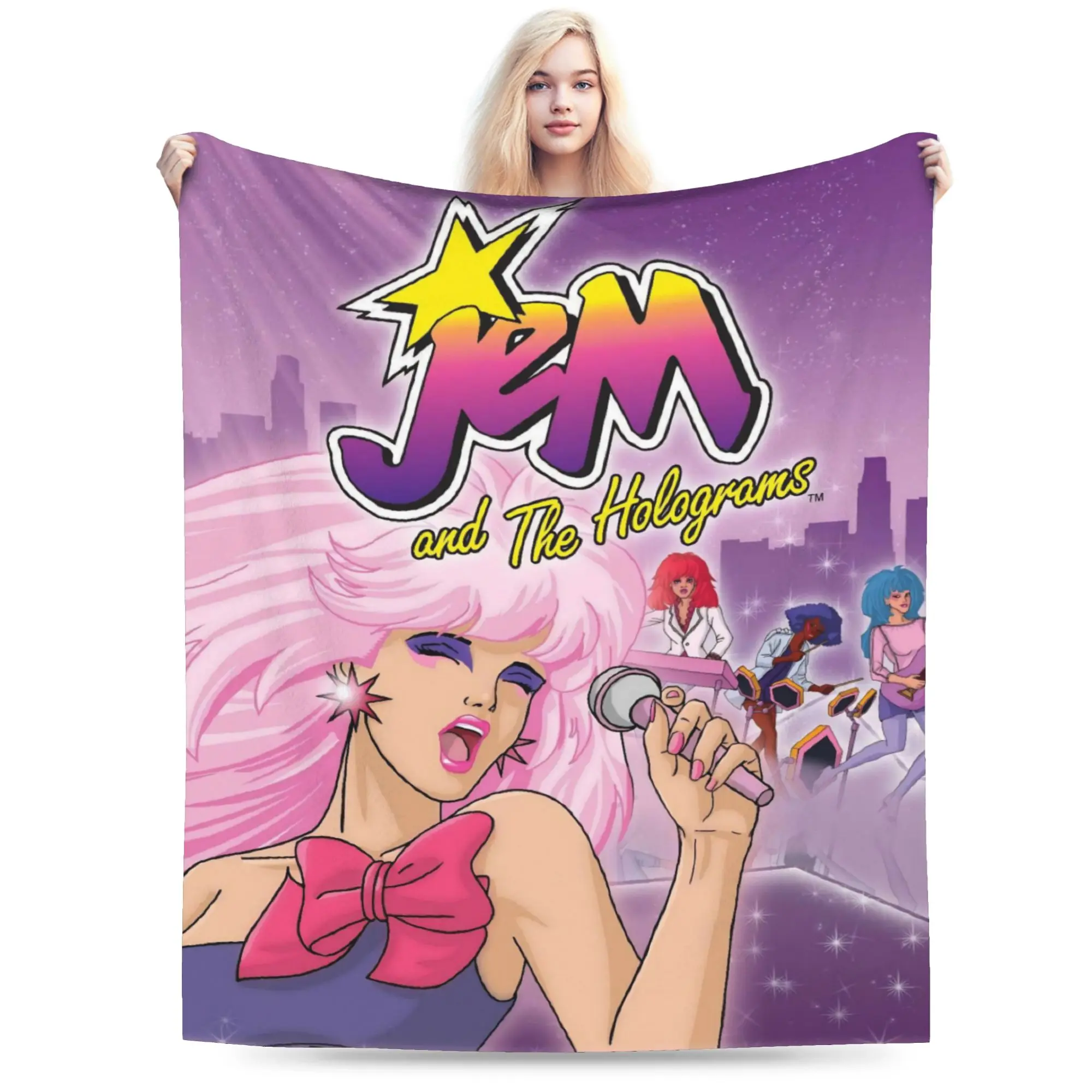Jem And The Holograms Accessories Blankets Ultra-Soft Flannel  Throw Blanket Comfortable Bedspreads
