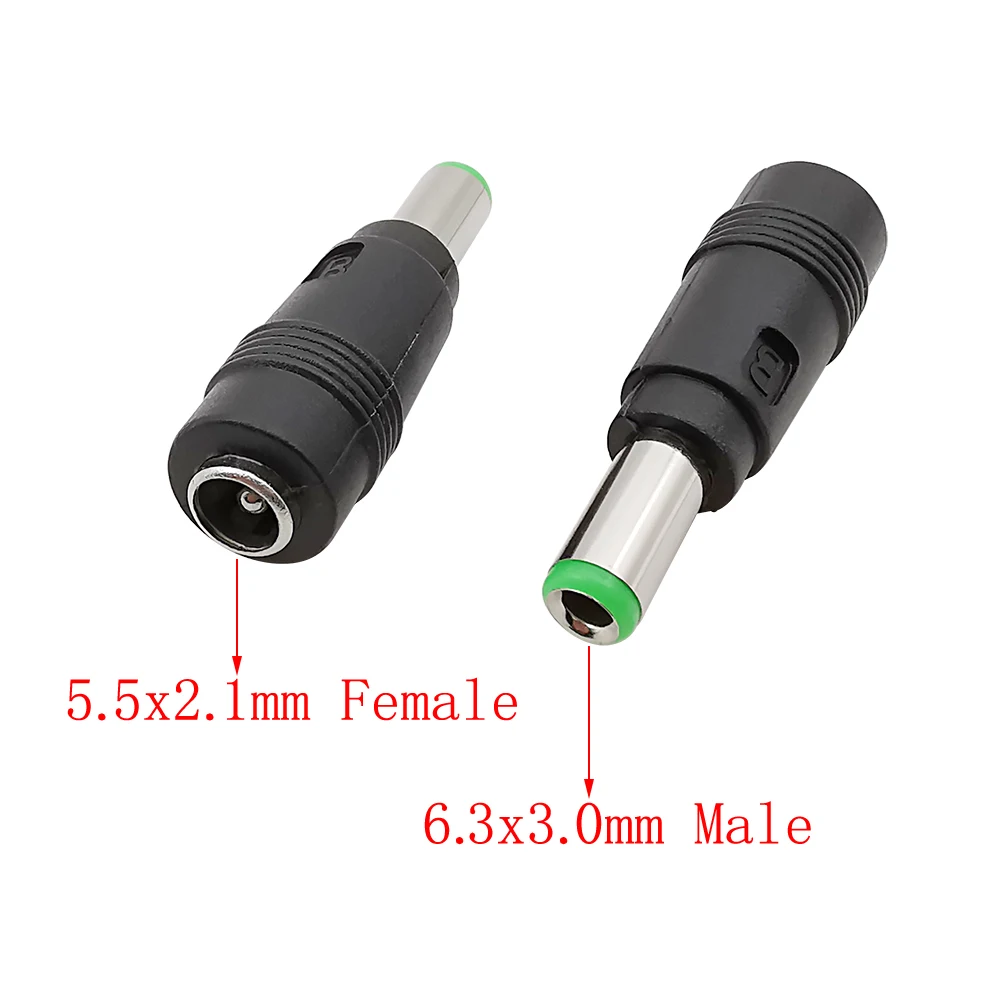 DC Jack Adapter Connector Laptop 5.5*2.1 Moth To 6.3 * 3.0/5.5* 2.5/5.5* 1.7/4.8*1.7/4.0 * 1.7/3.5 * 1.35/3.0*1.1/2.5*0.7  Male