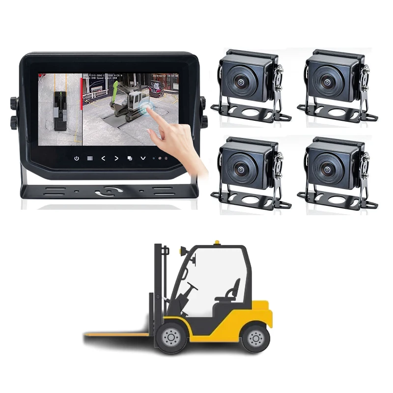 360 Surround View AVM Panoramic View DVR Driving Safety Backup Camera System For RV Van Campers Forklift Truck