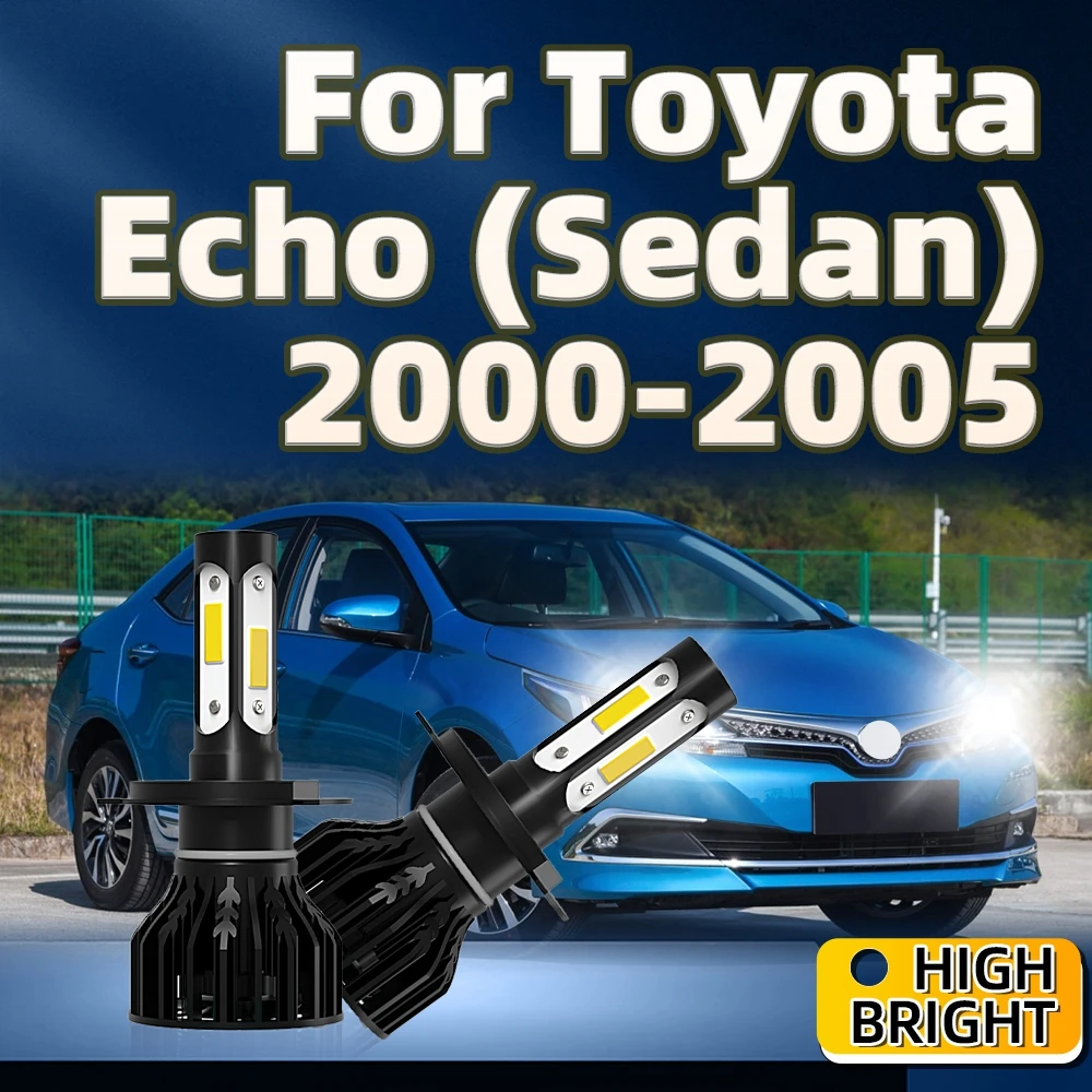 

2pcs H4 LED Headlights 160W Auto Lights 6000K Car Lamp For Toyota Echo (Sedan) 2000 2001 2002 2003 2004 2005