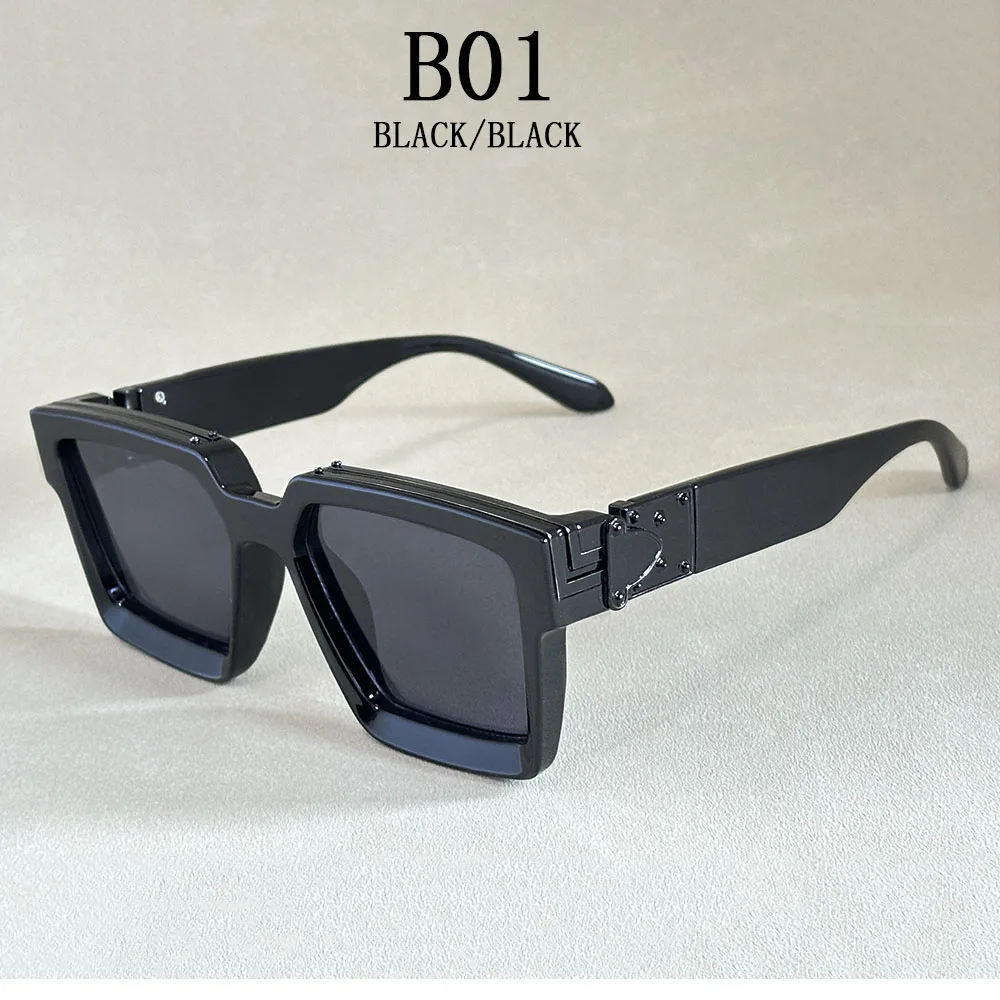 Quadratische Sonnenbrille für Herren, Retro-Millionär-Sonnenbrille für Damen, 2025, trendige Vintage-Urlaubsmode, Brille, Gafas De Sol Hombre Lunette – Detail 13