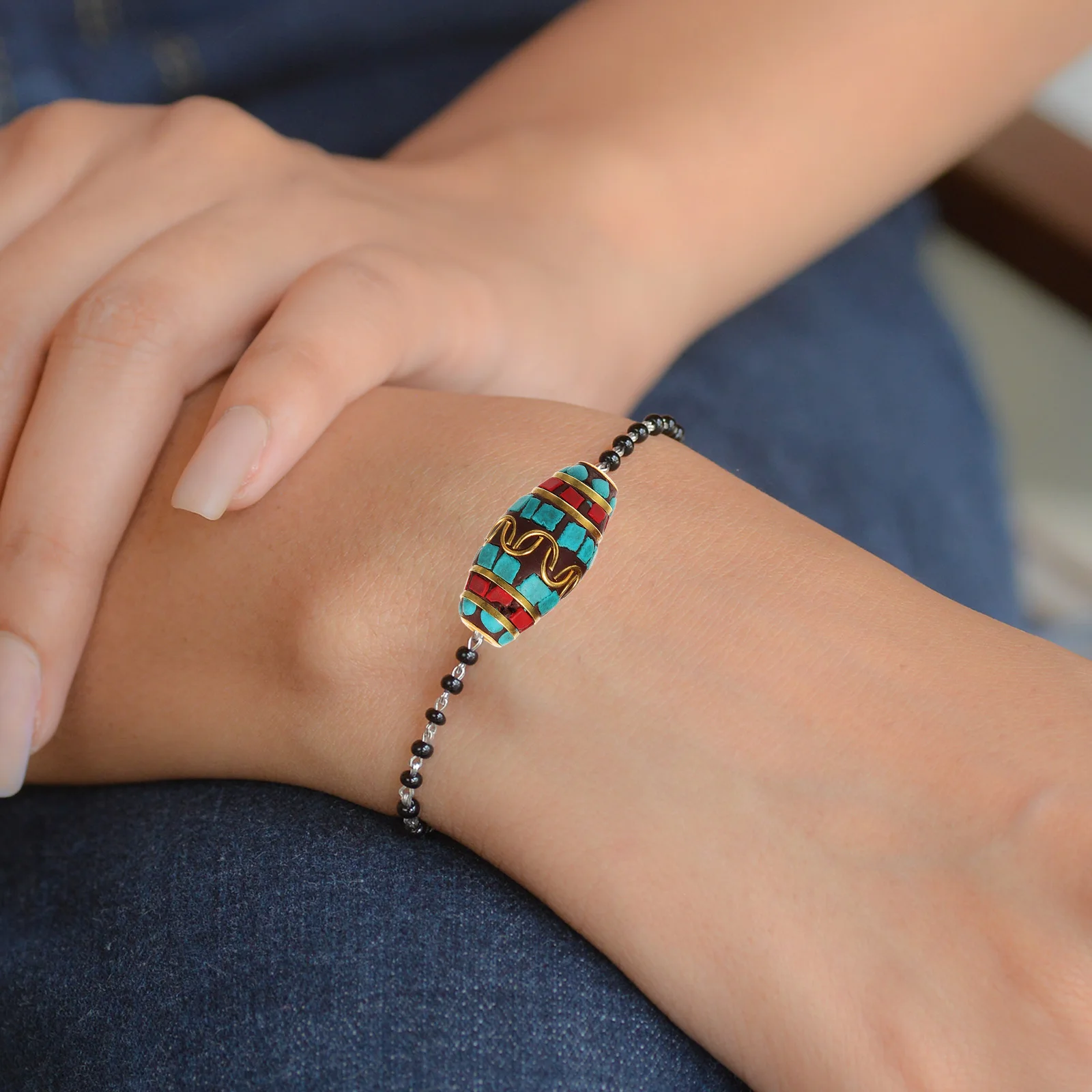 

5Pcs Vintage Copper Beads Handmade Tibetan Style DIY Crafting Decorations for Jewelry Making and Home Decor DIY Beads