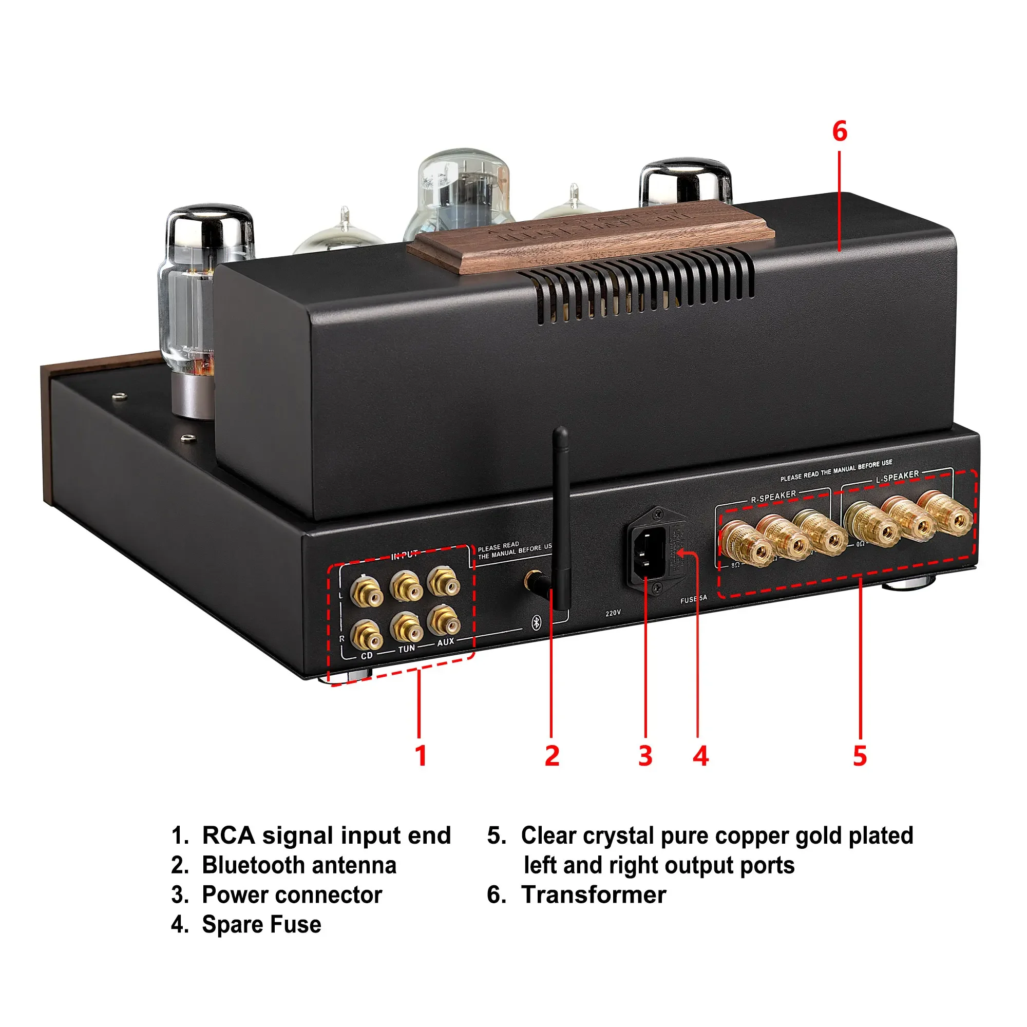 Professional 20W*2Handmade Bridge Circuit Power Amplifier KT88*2/274B Single-Ended 220V/110V Audio Stereo Upgrade