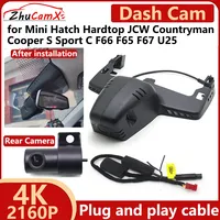 ZhuCamX for Mini Hatch Hardtop JCW Countryman Cooper S Sport C F66 F65 F6 4K 2160P Car DVR Dash Cam Camera Night Vision Recorder