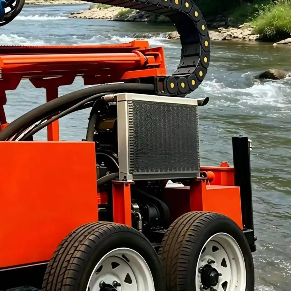 

Customized Hot-Sale SM200 Wheeled Water Well Drilling Rig 200m Portable Diesel Hydraulic Drilling Machine