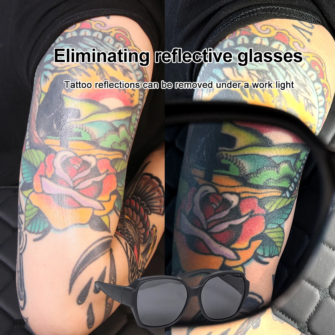 Tattoo Artist's Floor Lamp,Use Glasses Obtain Clear Field of View Effect Eliminate Reflection Images Equipment Fill Light Kit