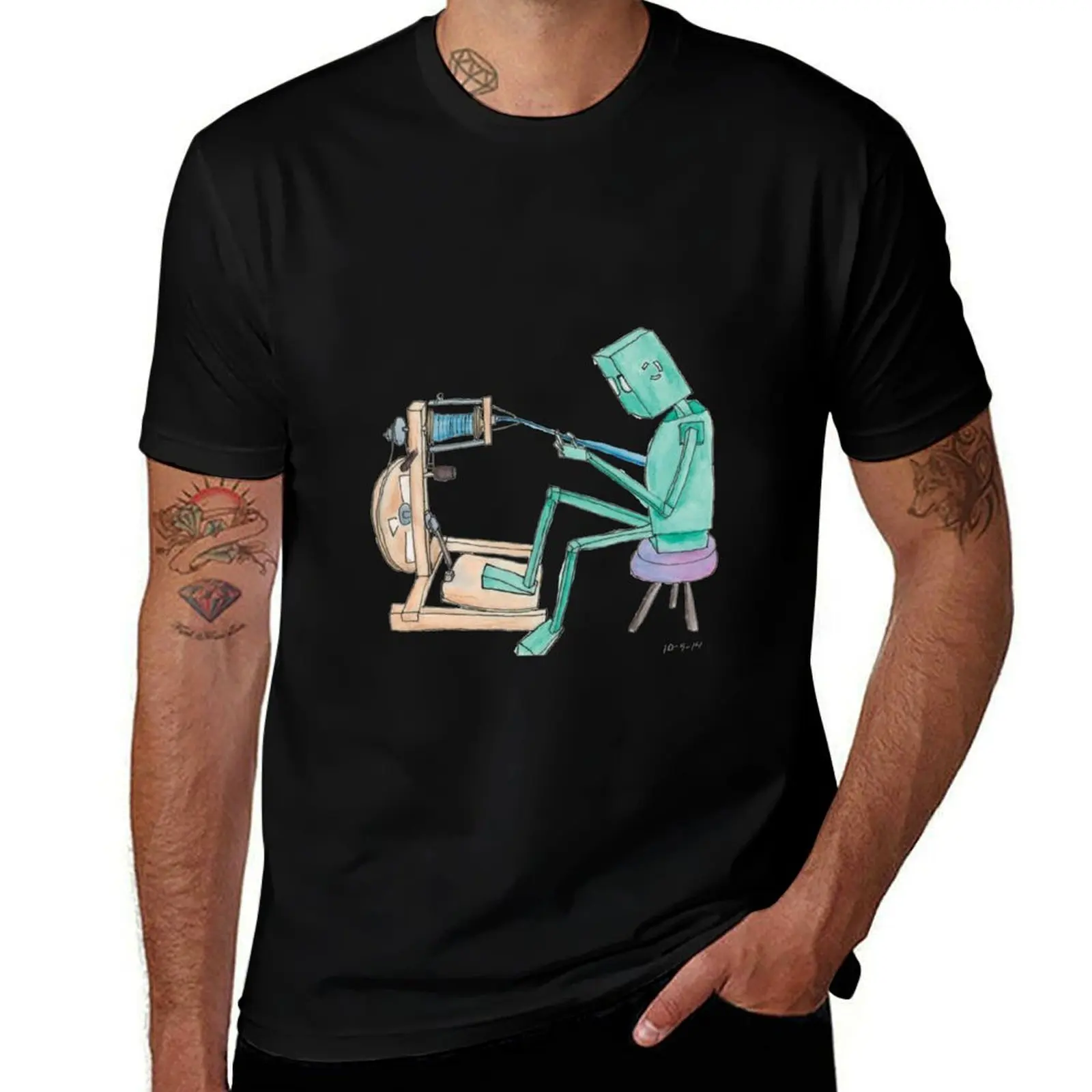 

Spinning Robot T-Shirt animal prinfor boys custom t shirt cute clothes street wear outfits for men