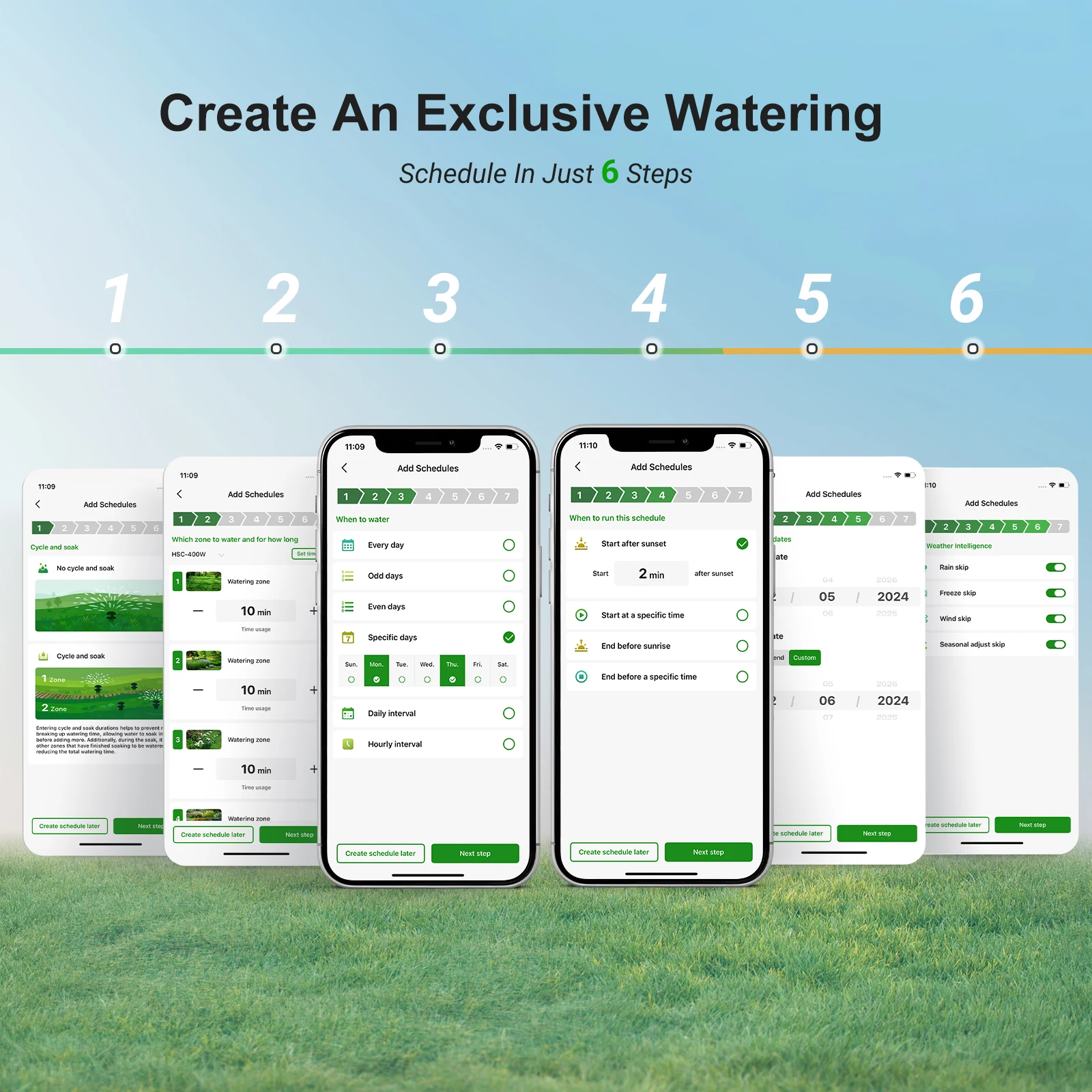 4-Zone Wireless Irrigation Controller Home Garden Lawn Courtyard Smart Sprinkler Controller with Water Hammer Protection EU Plug