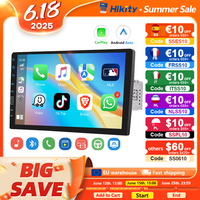 Hikity 9'' Car Stereo Radio 1 Din Carplay Android auto autoradio with Bluetooth FM Radio Receiver Support Mirror Link USB