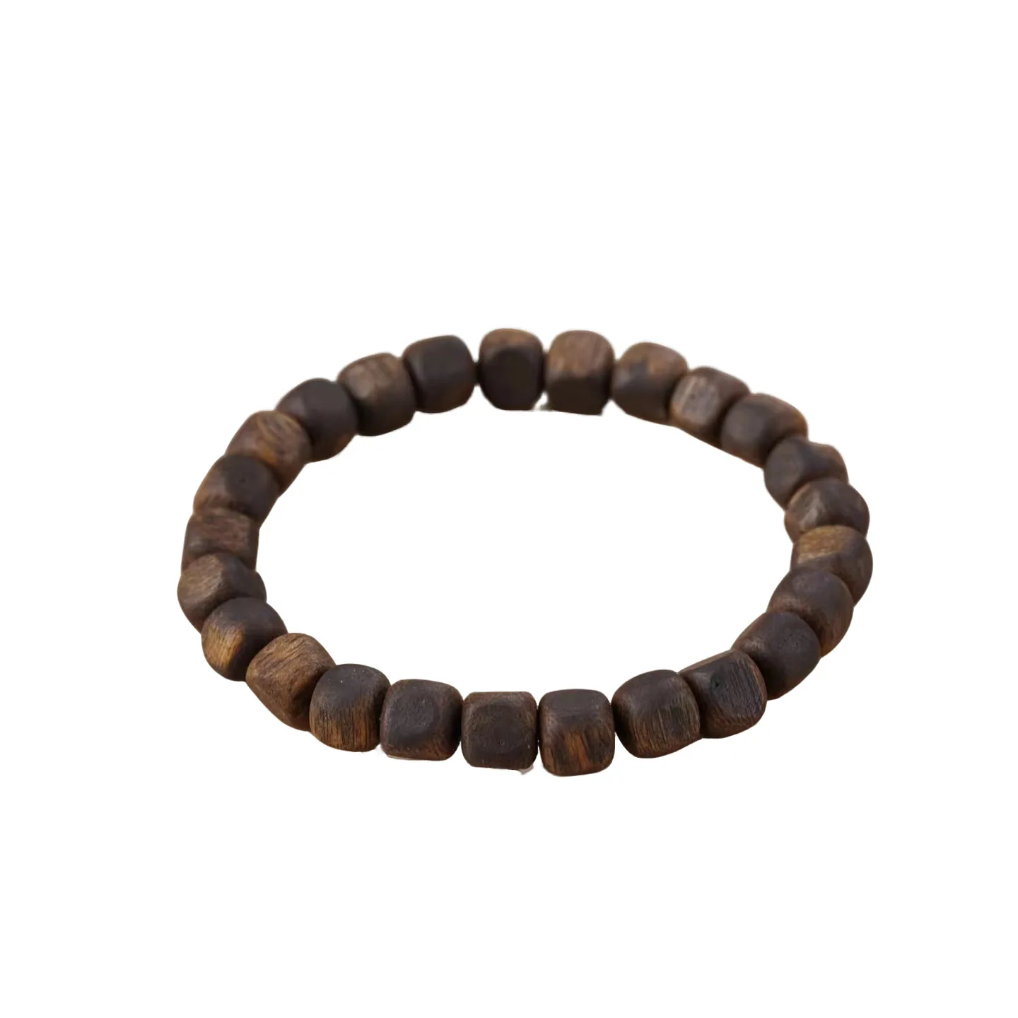 Authentic Hainan Yingge Green Agarwood Nan 5mm Nine Tenths Agarwood Cube Sugar Beads Versatile Unisex Collectible Jewelry