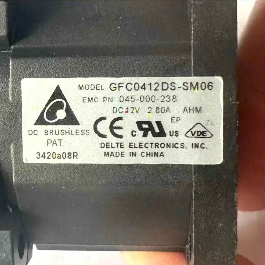 

Delta Electronics GFC0412DS SM06 DC 12V 2.80A 40x40x56mm Server Cooling Fan