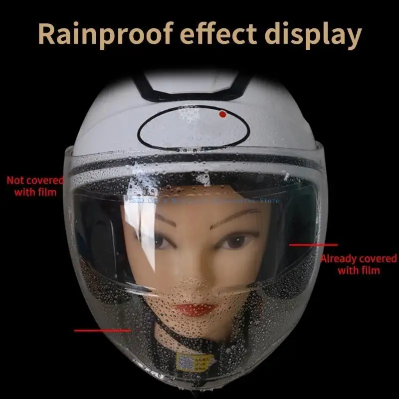 L5BC Motorcycle Helmets Film Multifunction Rain & Fog Resistant Helmets Film Weatherproof Helmets Accessory for