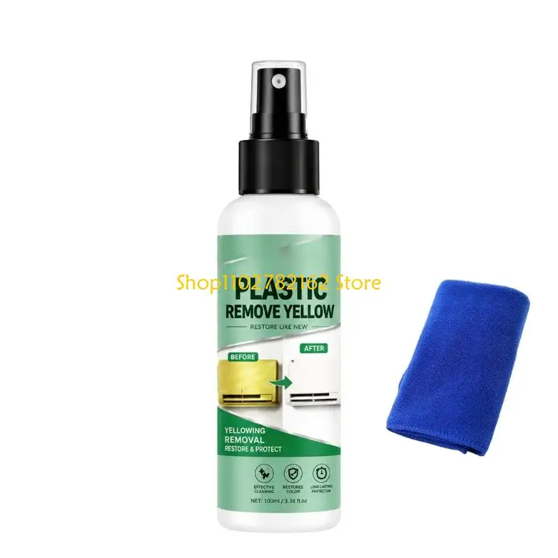547B Plastic Trim Care Cleaner for Car Interiors and Household Shells, Yellowed Plastic Formula with Wipe Towel Set