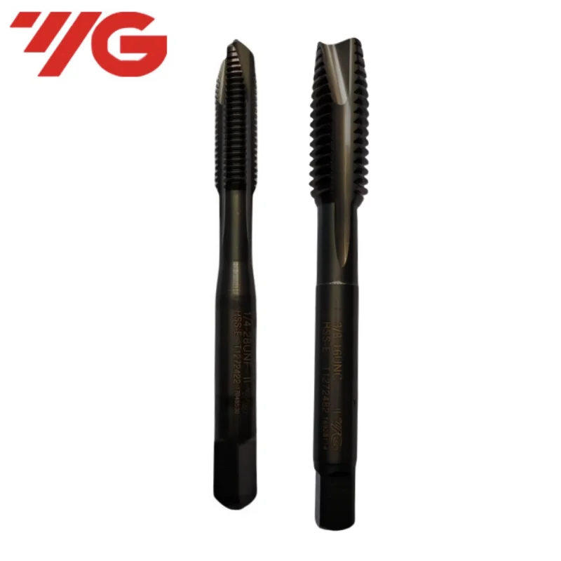 1 Uds YG HSSE American INOX grifo puntiagudo en espiral UNC UNF UNS 4-40 6-32 10-32 12-24 5/16 1/2 5/8 7/16 3/4 grifo de rosca de máquina