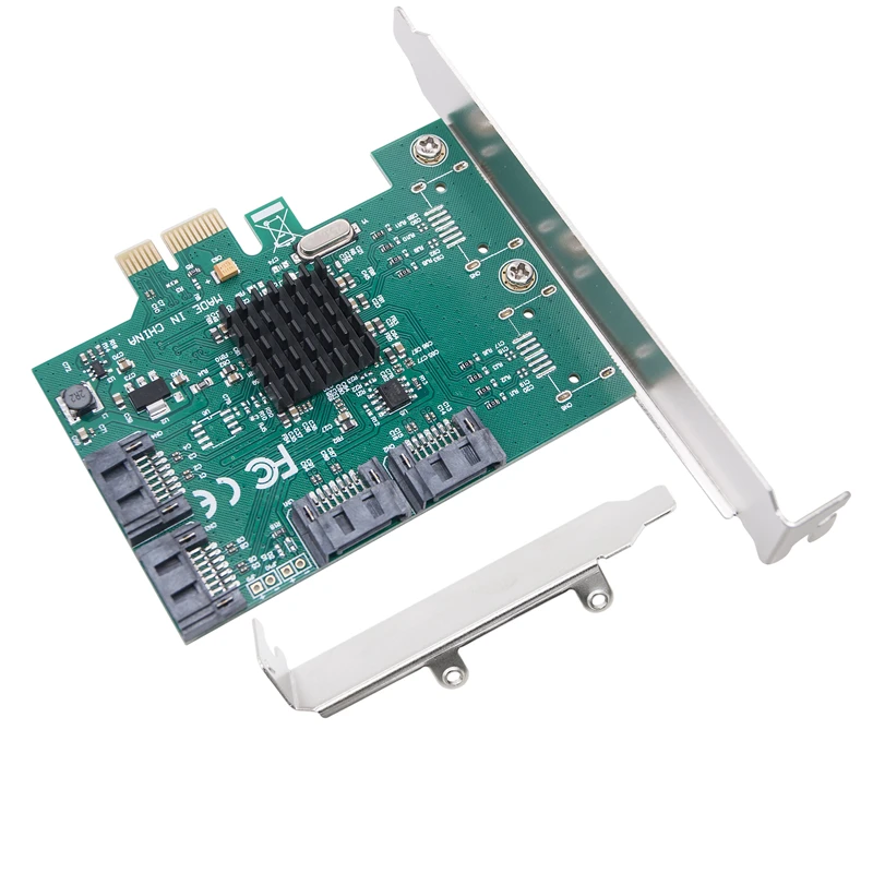 

Marvell 88SE9215 Chip SATA PCIE Expansion Card Adapter PCI E PCI-E SATA 3 Multiplier PCI Express X1 to 4 Port SATA3.0 Controller