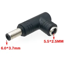 1pc 5.5*2.5mm to 6.0*3.7mm 6037 Plug DC Power Adapter Converter 240W Laptop Charger Connector for ASUS i5 i7 R7 R9 Gamebook
