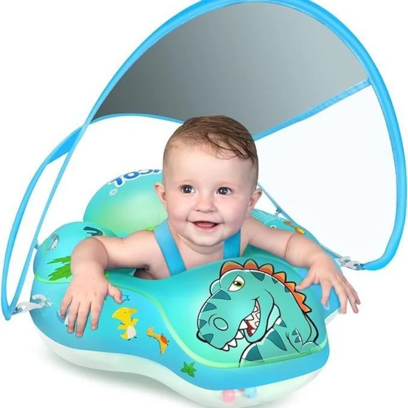 Spot inflatable baby lying ring baby PVC underarm lying ring sunshade swimming ring outdoor sunscreen