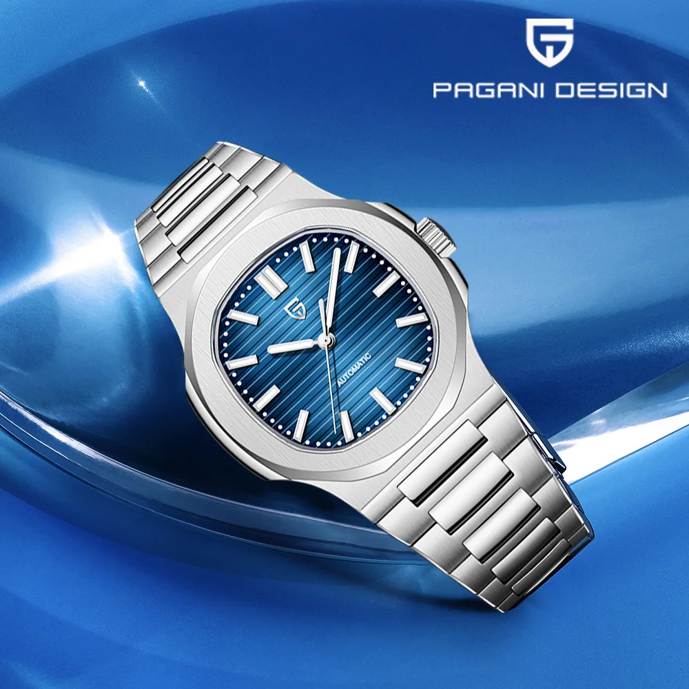

Новинка 2021, модные мужские автоматические механические часы Pagani, роскошные спортивные водонепроницаемые мужские часы с сапфировым стеклом из нержавеющей стали