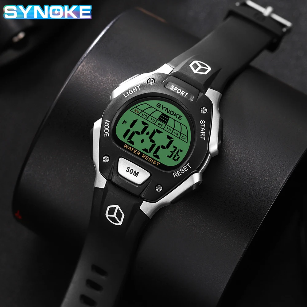 SYNOKE Children Watches Watch For Kids Sport Multifunction Sports Waterproof Luminous LED Digital Watch Boy Student Fashion