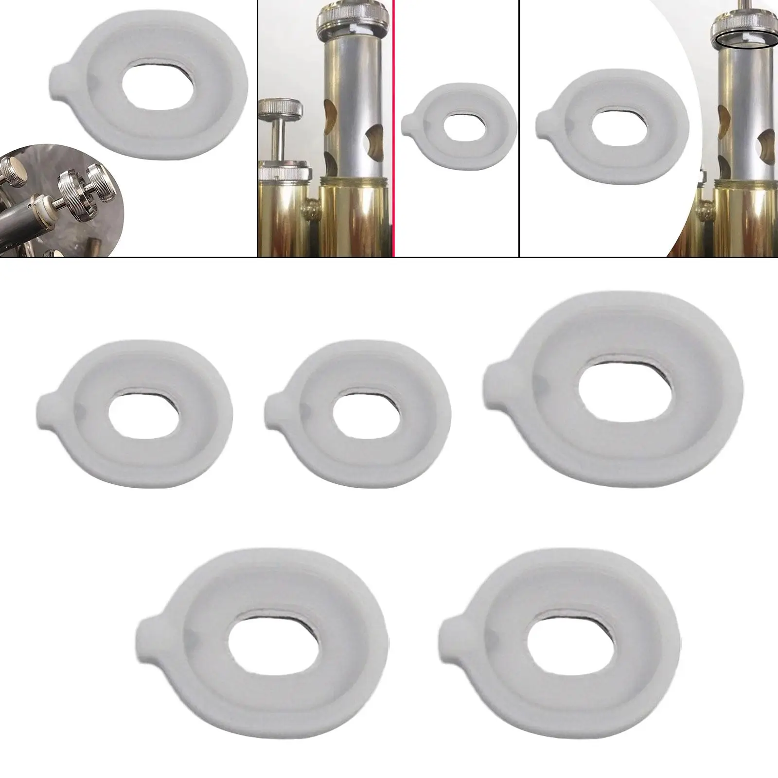 Valve Guide Cushion Pad Replacement for Brass Trumpet Tenor Tuba Instrument Repair Tool Accessories