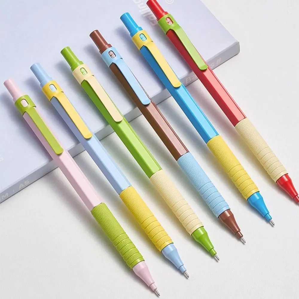 قلم رصاص ميكانيكي معدني منخفض الجاذبية أداة كتابة للرسم دفع قلم رصاص رسم كاريكاتير تصميم 0.5/0.7 مللي متر قلم كتابة #5