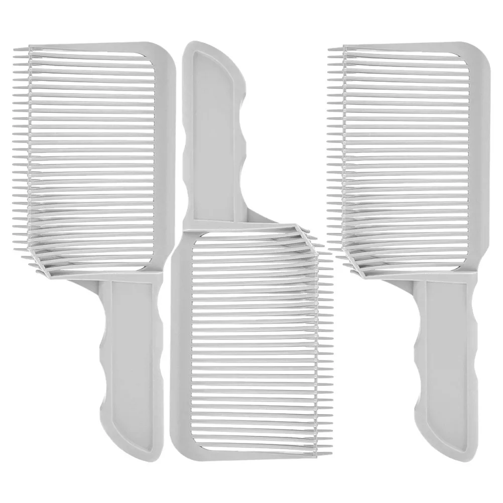 

Набор из 3 профессиональных парикмахерских гребней с плоским верхом для точной стрижки, фейдинга и стайлинга, для салонного использования, с градуированными зубьями