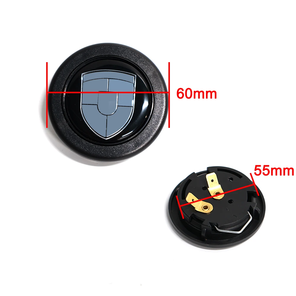 Customized horn button for racing steering wheel