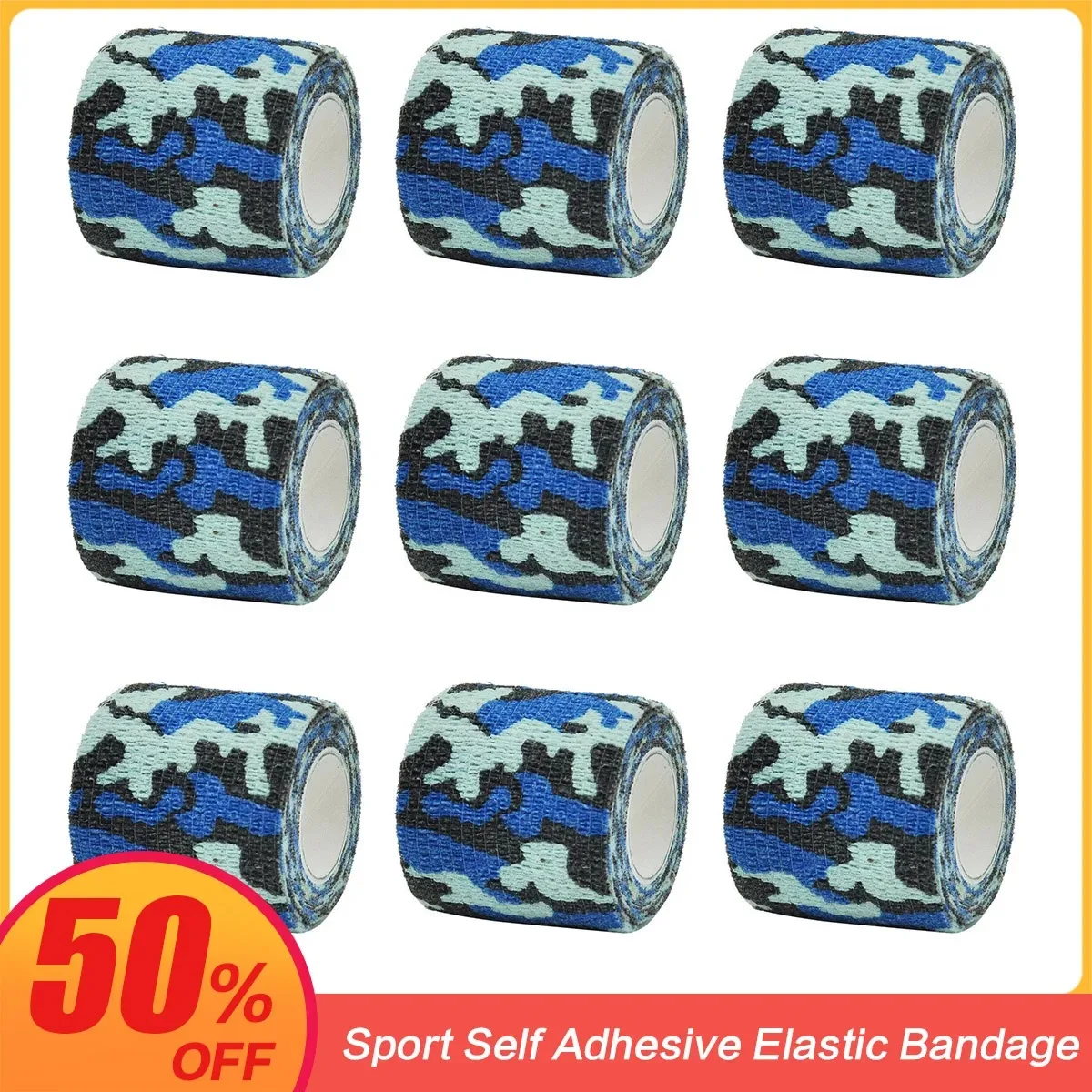 

1/6/10/12Pcs Ocean Camouflage Elastic Wrap Tape Self Adhesive Sports Protector Ankle Knee Finger Arm Bandage