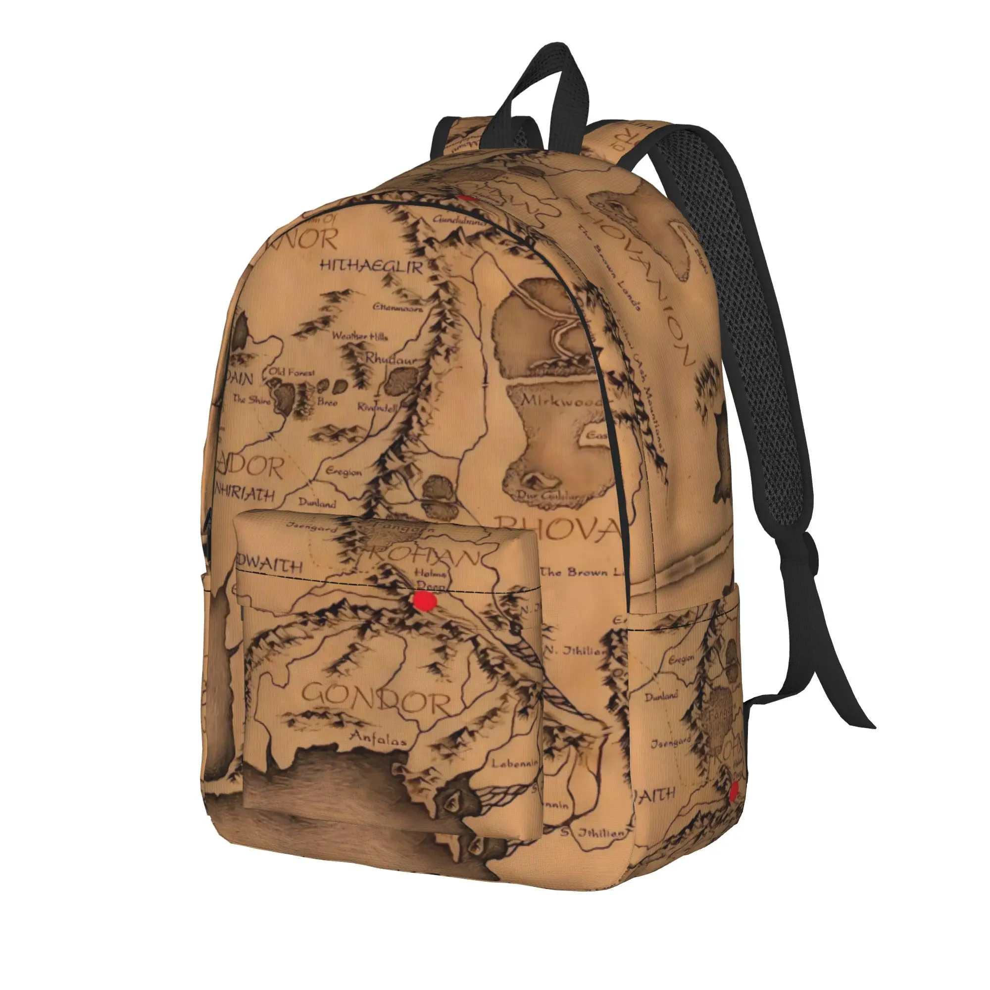 L-Lords Of The R-Rings Middle Earth Backpack  Camping Backpacks Male Custom Soft School Bags Cute Rucksack