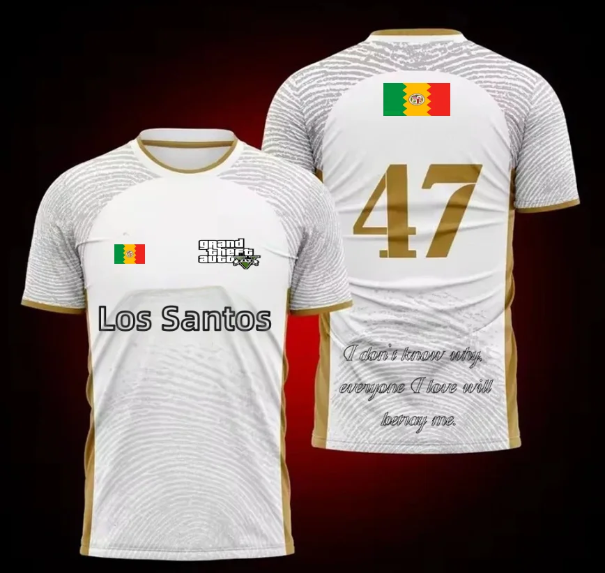 تي شيرت جيرسي GTA5 مطبوع ثلاثي الأبعاد جديد مخصص لعام 2025 للرجال والنساء سريع الجفاف وجيد التهوية 47. ملابس رجالية