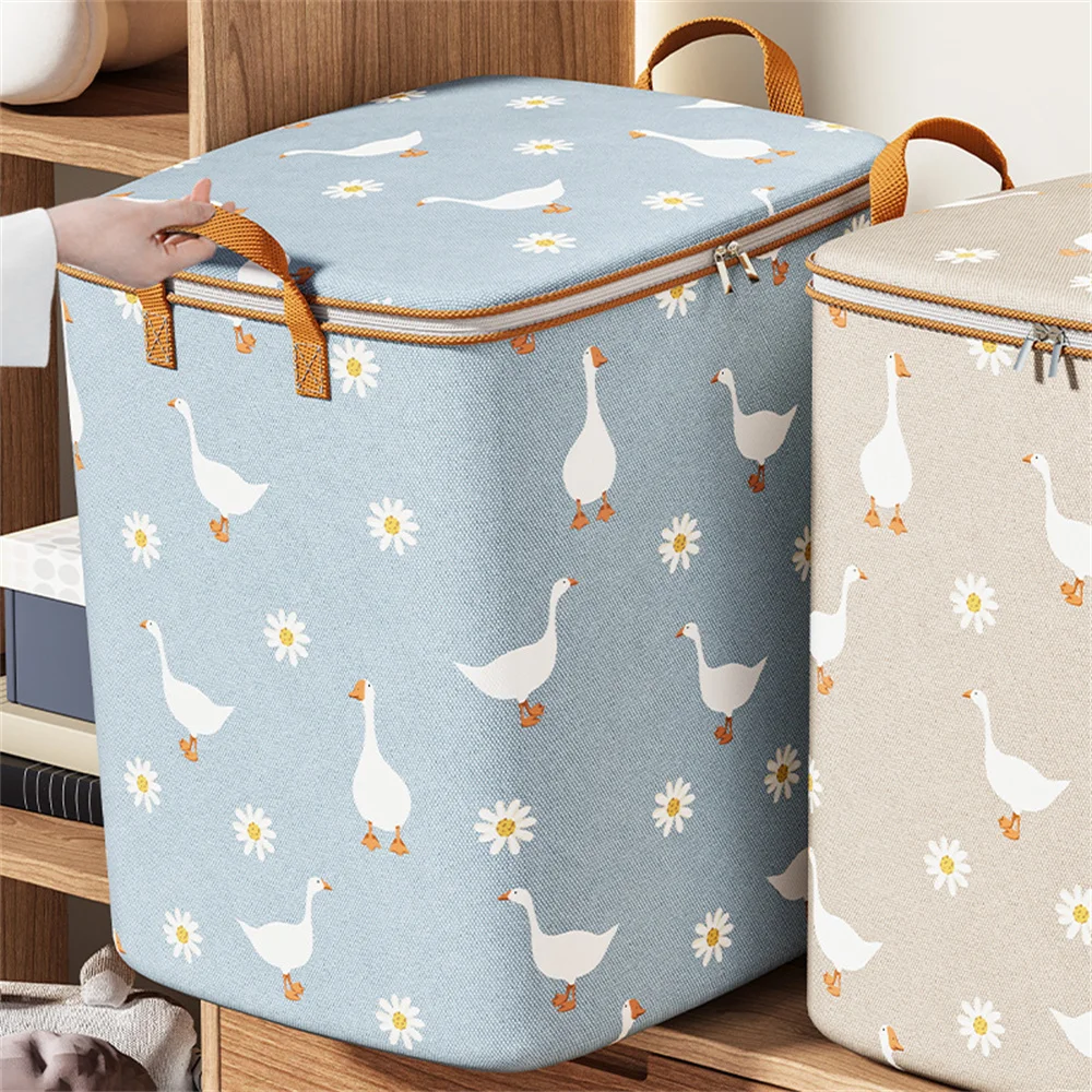 Foldable Clothes Quilt Storage Basket Closet Toys Organizer Non-Woven Box Large Capacity Sundries Stationery Jacket Pants Case