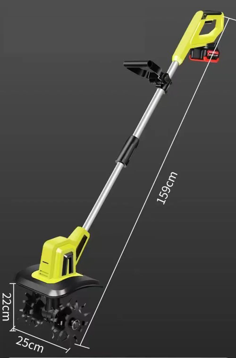 ZSQHET Abeden 20V Handheld Electric Ripper Cultivator Garden Rotary Tiller Cordless Weeder Garden Tractor Portable Grass Trimmer