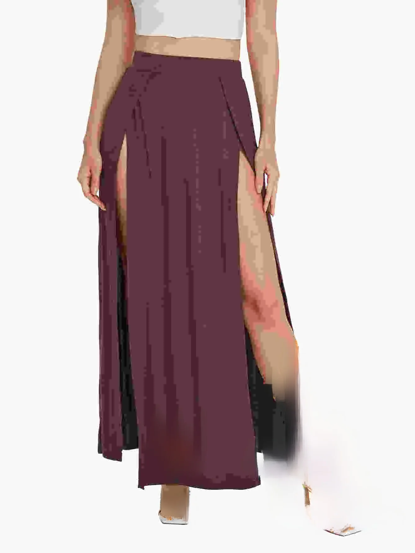 セクシーなフロントスリットマキシ Dr f 長さフロアスウィースカート女性の Dr ストリート Sle ハイウエスト非対称 A ラインガウン