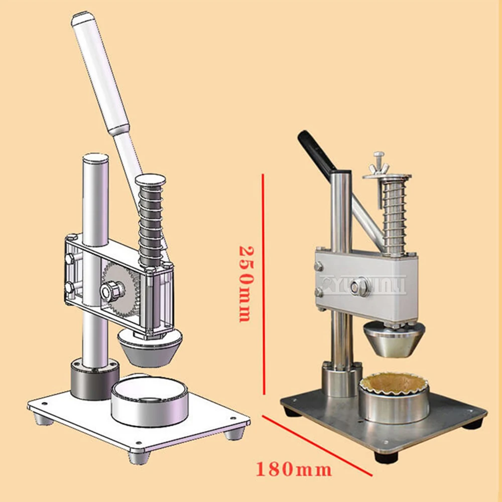 Commercial Manual Egg Tart Shape Machine Stainless Steel Baking Mould Tartlet Forming Machine