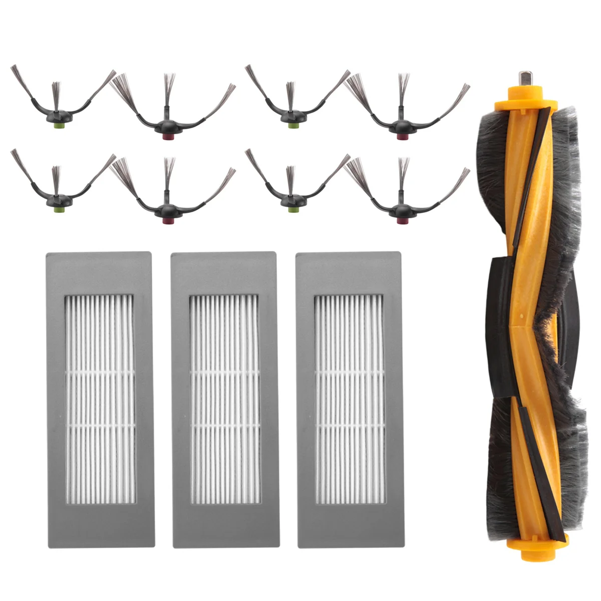 مكنسة كهربائية روبوت بفلتر HEPA ، فرشاة رئيسية ، فرشاة جانبية ، قطع غيار ، Ecovacs Deebot Ozmo 900 ، DN5G