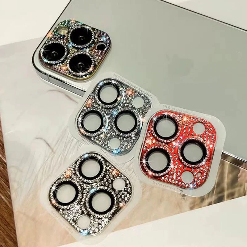 iPhone 11、12、13 Pro、13 Mini用カメラ保護ダイヤモンドステッカー