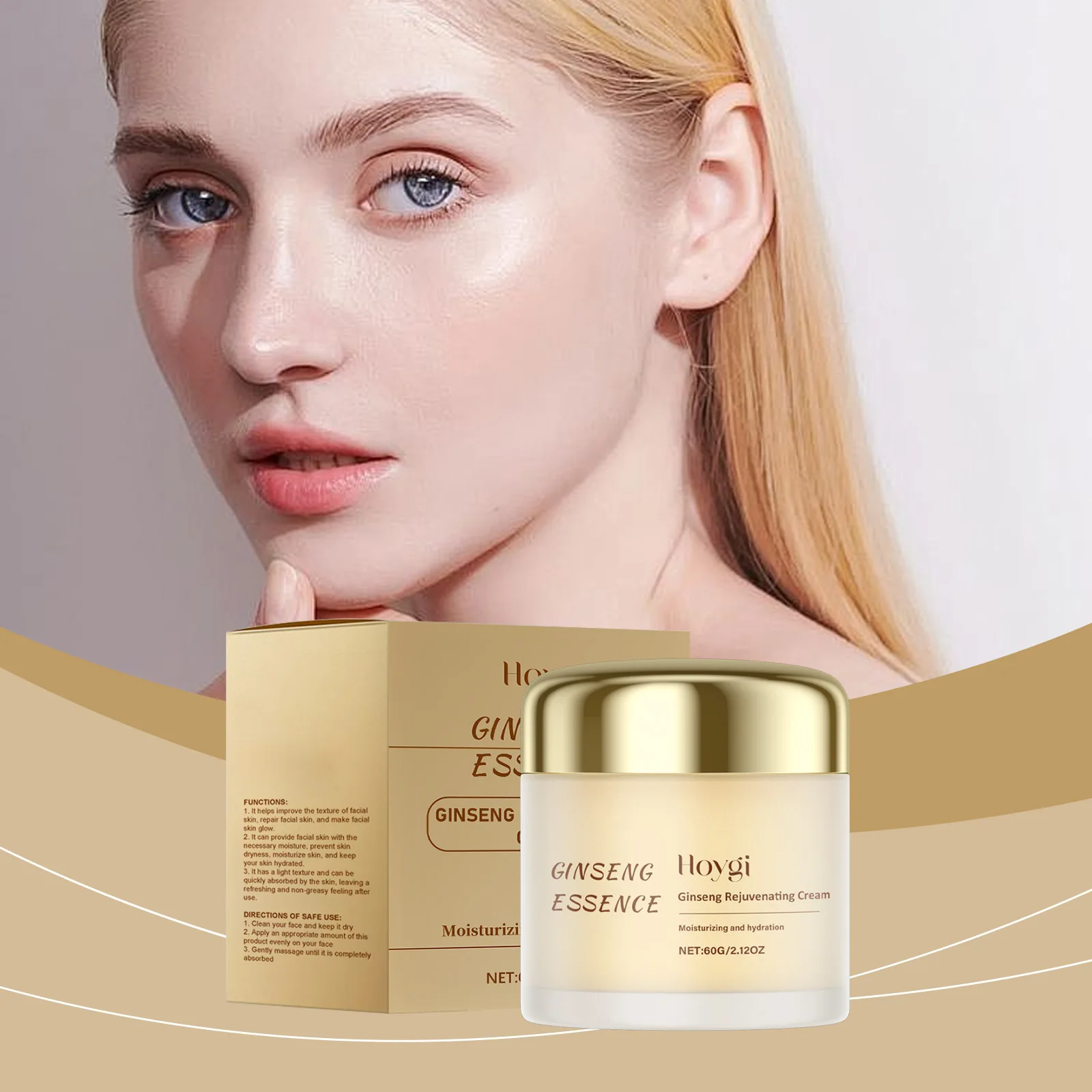 

Ginseng Moisturizing Cream Gentle Deep Nourishing Care Facial Skin Delicate Softening Care Cream