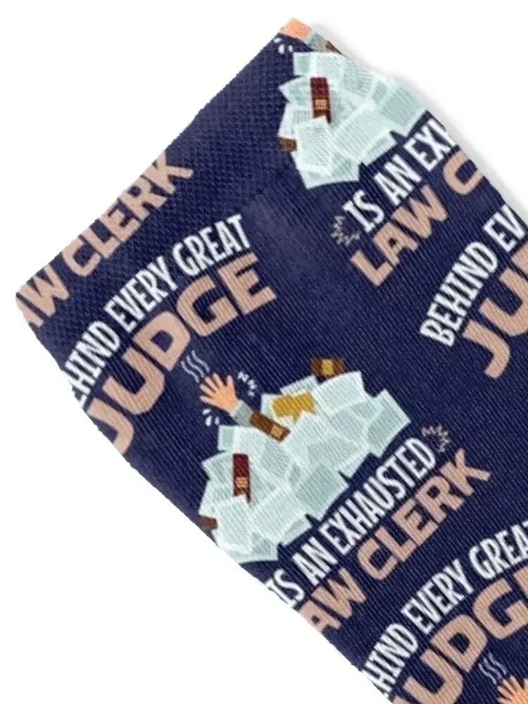 Behind Every Successful Judge Is An Exhausted Law Clerk Socks floral anti-slip Non-slip Men's Socks Luxury Women's