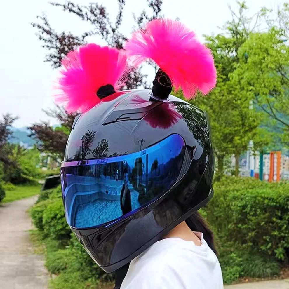 Trenzas de casco de motocicleta para hombre y mujer, decoración de peluca para montar en moto, decoración de casco de esquí, cola de caballo Punk utilizada para cualquier tipo de cascos