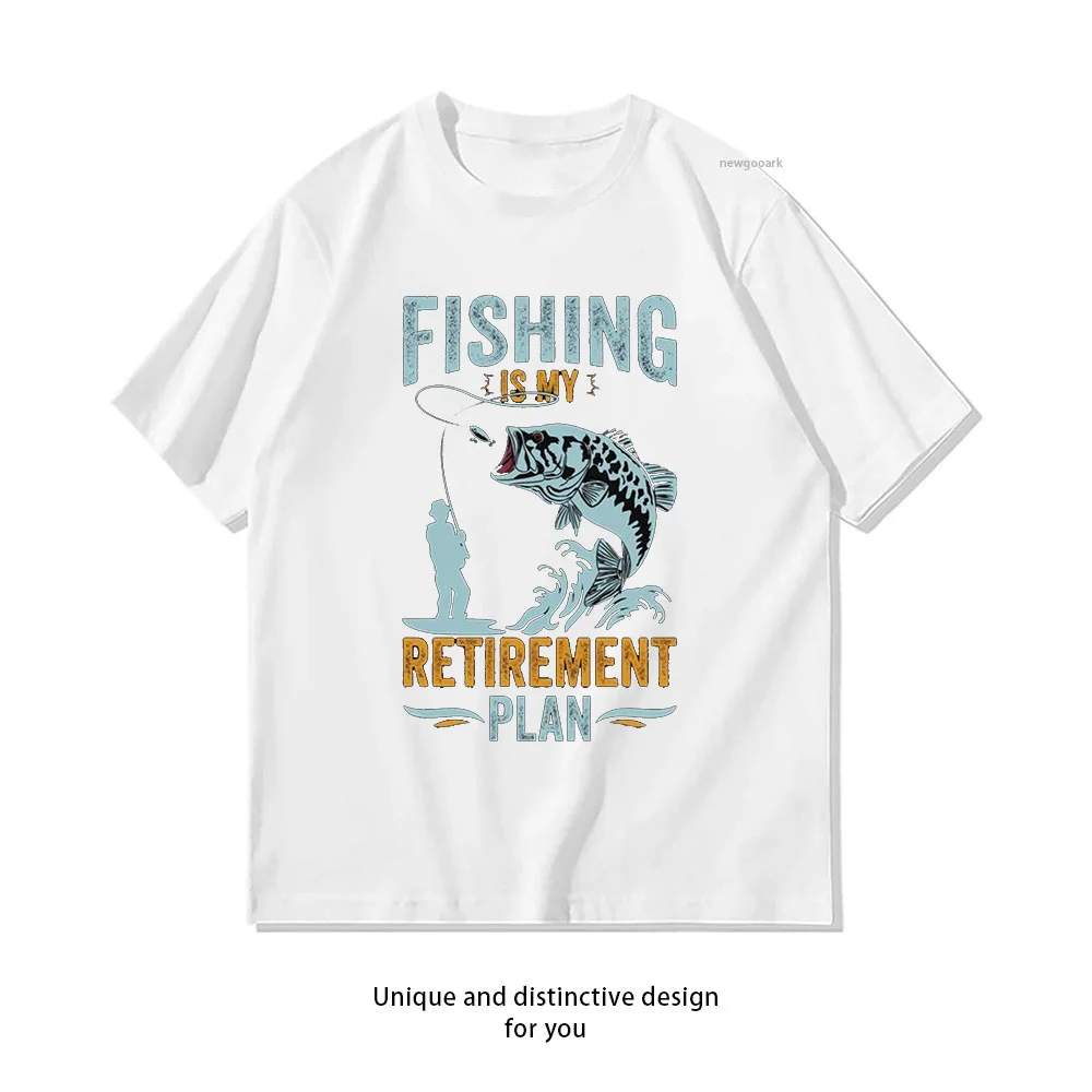 Fishing Retirement Plan T-shirt Woman Man Casual Cotton Printed T Shirts Adult Streetwear Camisetas Tops