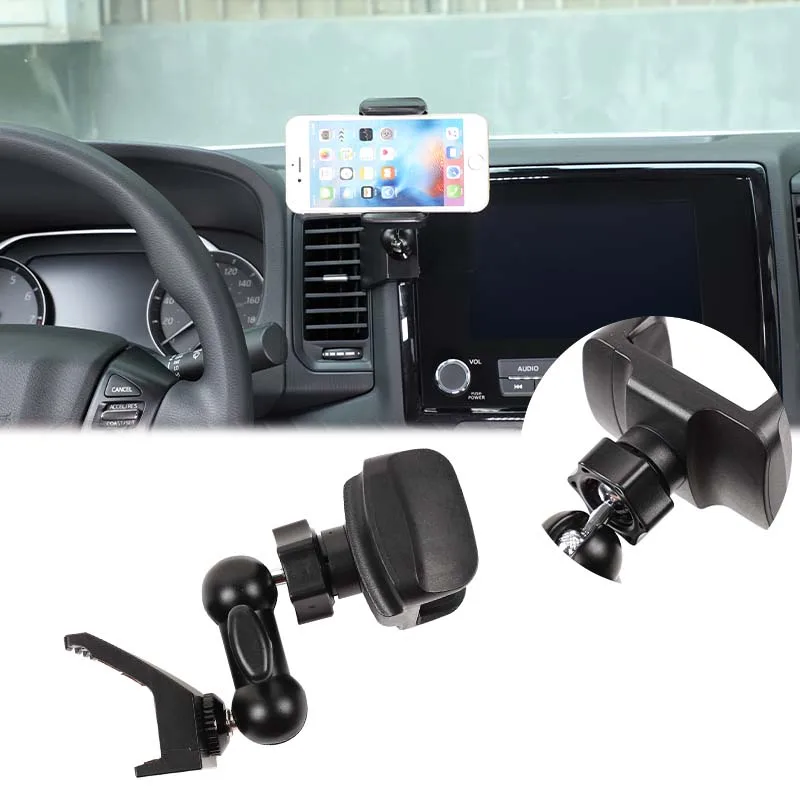 

For Nissan Frontier 2022+ ABS black car central control air outlet mobile phone holder car interior modification accessories