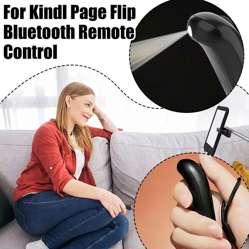 Remote Page Turner for Kindle Clicker Page Turner for Kindle Paperwhite Ergonomically Designed Camera Video Recording Remot C6P7