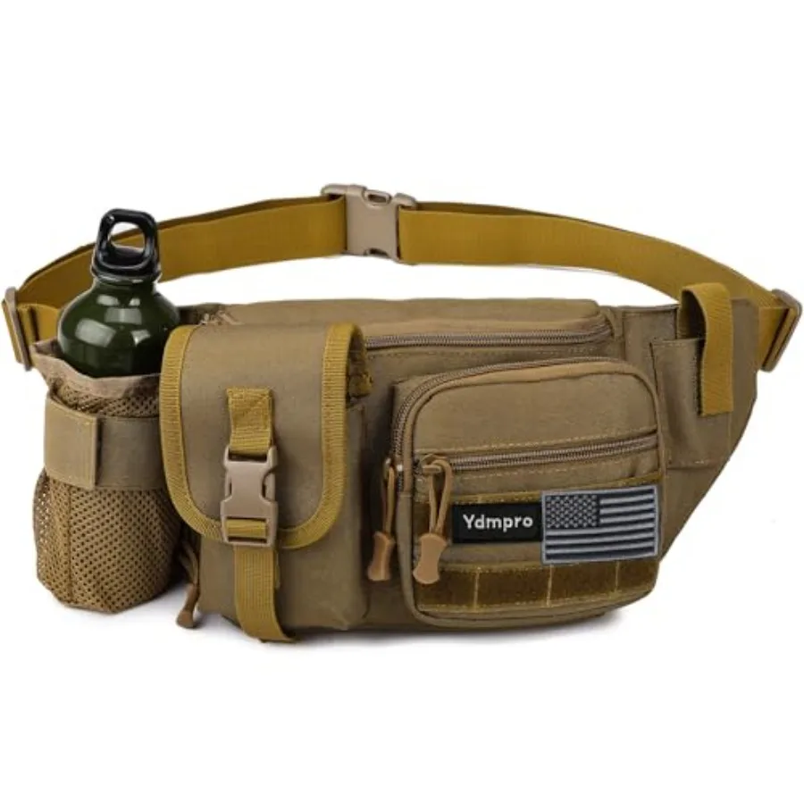 

Tactical Fanny Pack Military Waist Bag Hip Belt Bumbag Utility Bags for Fishing Hiking Hunting with Mesh Water Bottle Holder Po
