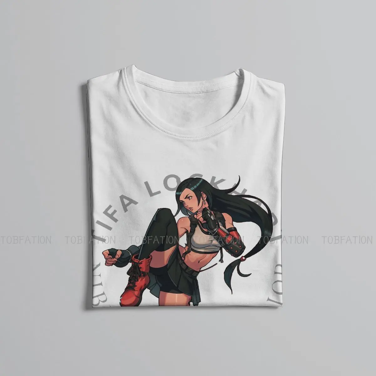 Cool Girl Hipster TShirts Final Fantasy Tifa Lockhart Male Graphic Fabric Tops T Shirt O Neck