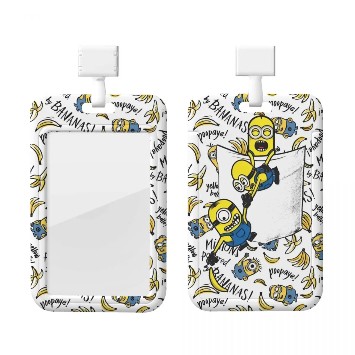 

Custom M-Minions Card Badge Holder School Card Holder Unisex Teachers Funny Cartoon Neck Lanyard Credit Card Holders Neck Strap