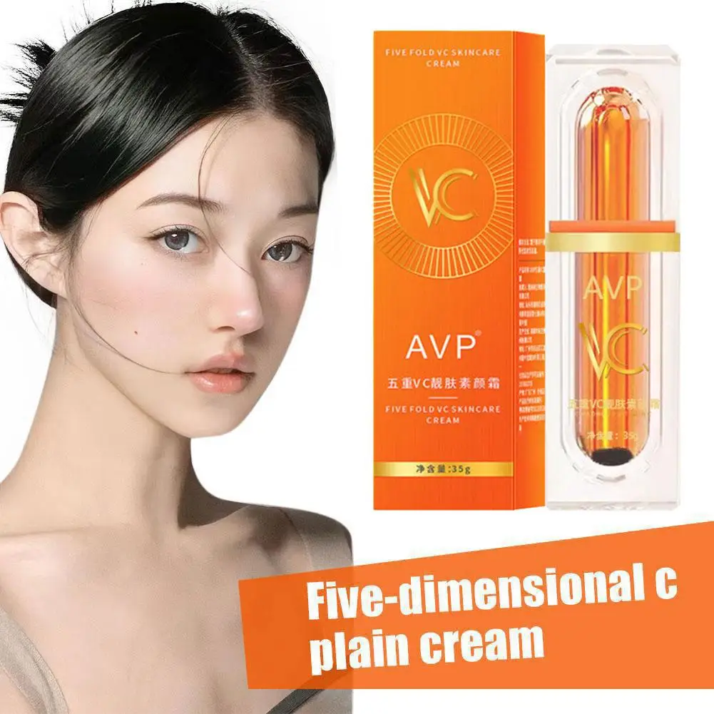 Crème pour le visage blanchissante à la vitamine C 5VC, hydratante, d'isolation, anti-âge, éclaircissante, déformable, pour la peau, W4V0